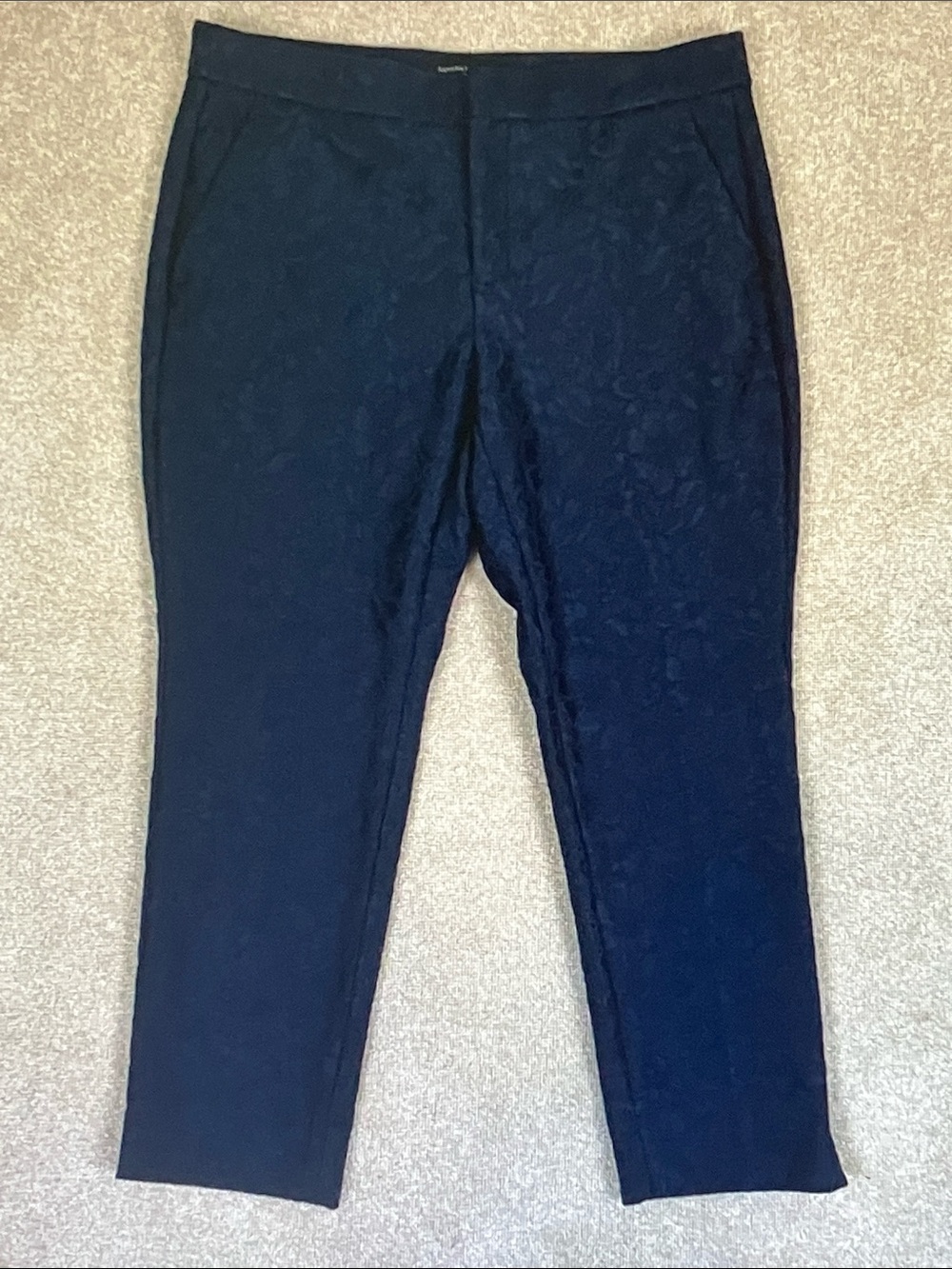 Banana Republic Navy Cropped Slim Ankle Pants